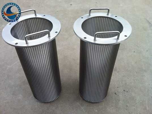 304 Stainless Steel Johnson Screen Filter , Water Treatment Wire Mesh Drum