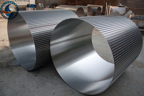304 Stainless Steel Johnson Screen Filter , Water Treatment Wire Mesh Drum