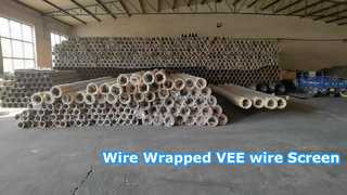 OD 9-5 / 8 "245 مم فتحة 30 SS304 سلك ملفوف الشاشة